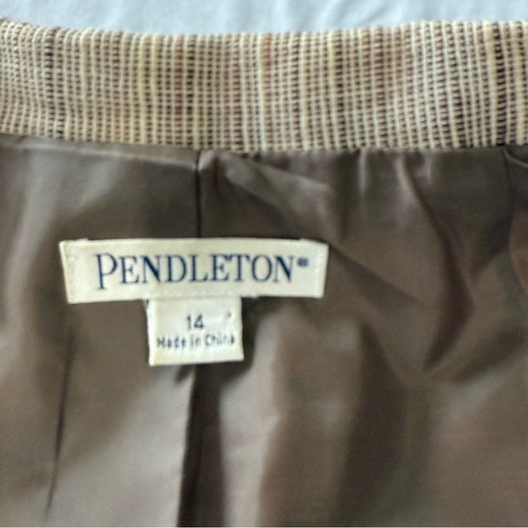 Pendleton Womens Blazer jacket coat Pendleton Cotton Linen Blend Blazer Size 14 - Picture 9 of 9